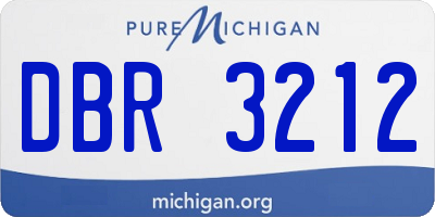 MI license plate DBR3212