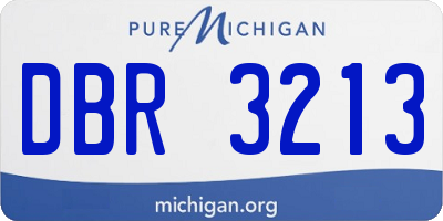MI license plate DBR3213