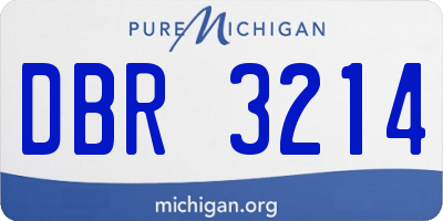 MI license plate DBR3214