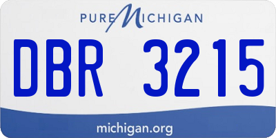 MI license plate DBR3215