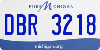 MI license plate DBR3218