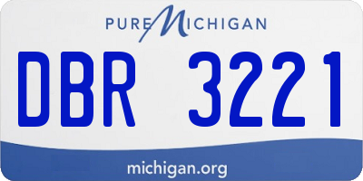 MI license plate DBR3221