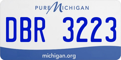 MI license plate DBR3223