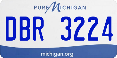 MI license plate DBR3224