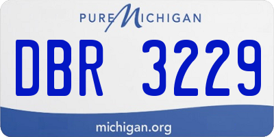 MI license plate DBR3229