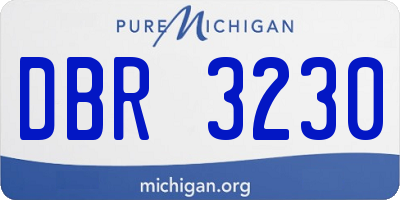 MI license plate DBR3230