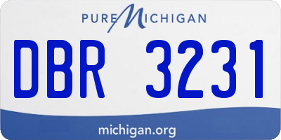 MI license plate DBR3231