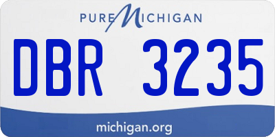 MI license plate DBR3235