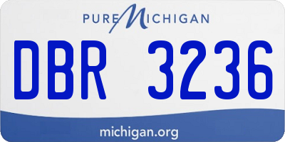 MI license plate DBR3236