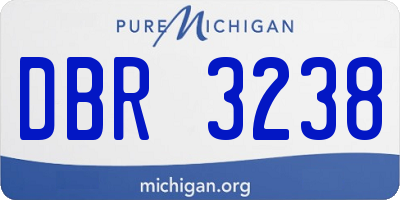 MI license plate DBR3238