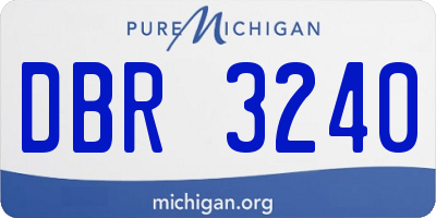 MI license plate DBR3240