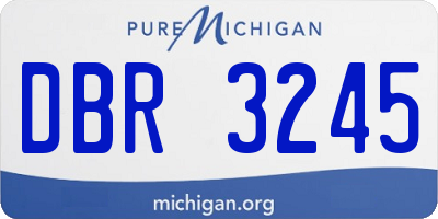 MI license plate DBR3245
