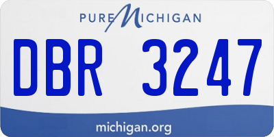 MI license plate DBR3247