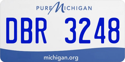 MI license plate DBR3248