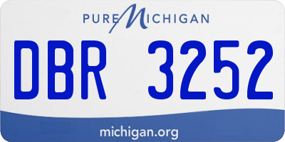 MI license plate DBR3252