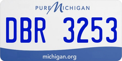 MI license plate DBR3253