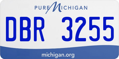 MI license plate DBR3255