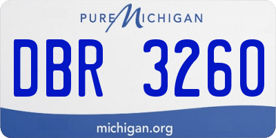 MI license plate DBR3260