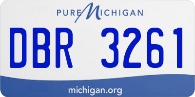 MI license plate DBR3261
