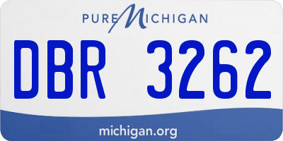MI license plate DBR3262