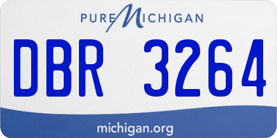 MI license plate DBR3264
