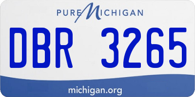 MI license plate DBR3265