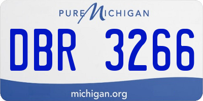 MI license plate DBR3266