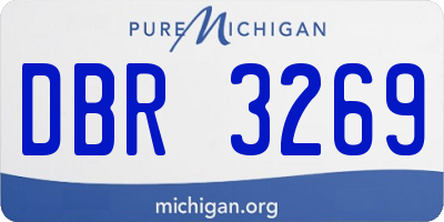 MI license plate DBR3269