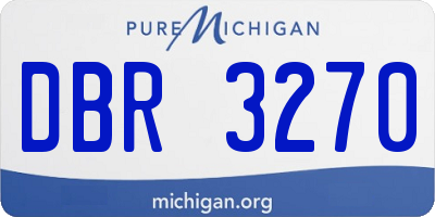 MI license plate DBR3270