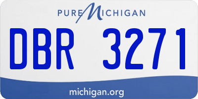 MI license plate DBR3271