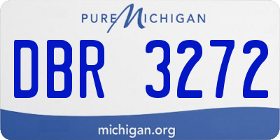 MI license plate DBR3272