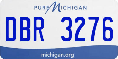 MI license plate DBR3276