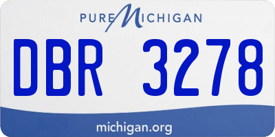 MI license plate DBR3278