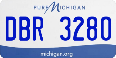 MI license plate DBR3280