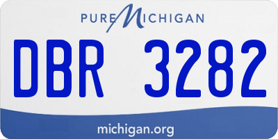 MI license plate DBR3282
