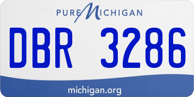 MI license plate DBR3286