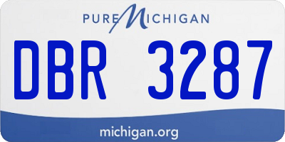 MI license plate DBR3287