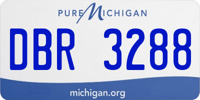 MI license plate DBR3288