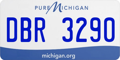 MI license plate DBR3290