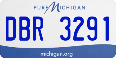 MI license plate DBR3291