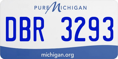MI license plate DBR3293