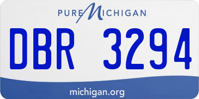 MI license plate DBR3294