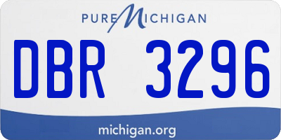 MI license plate DBR3296
