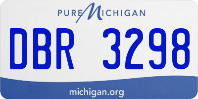 MI license plate DBR3298