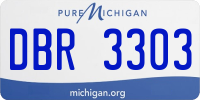 MI license plate DBR3303