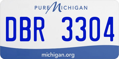 MI license plate DBR3304