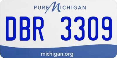 MI license plate DBR3309
