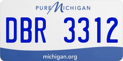 MI license plate DBR3312