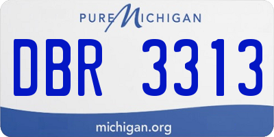 MI license plate DBR3313