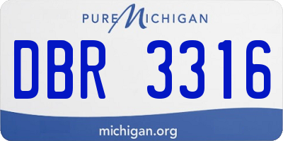 MI license plate DBR3316